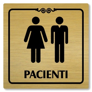 WC pacienti, 118x118mm, zlatá, Texas